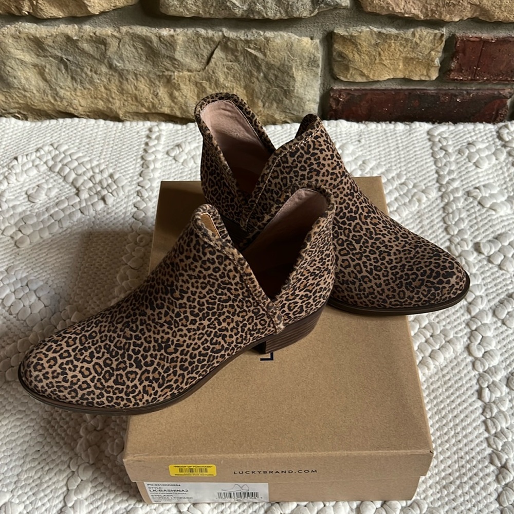 Lucky Brand leopard bootie